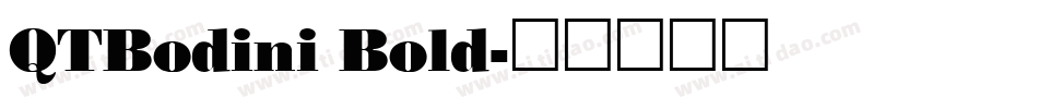 QTBodini Bold字体转换